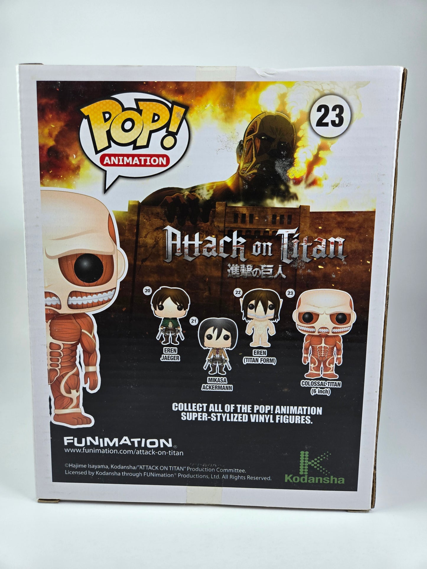 Funko Pop Attack on Titan Colossal Titan 23 Damaged Box