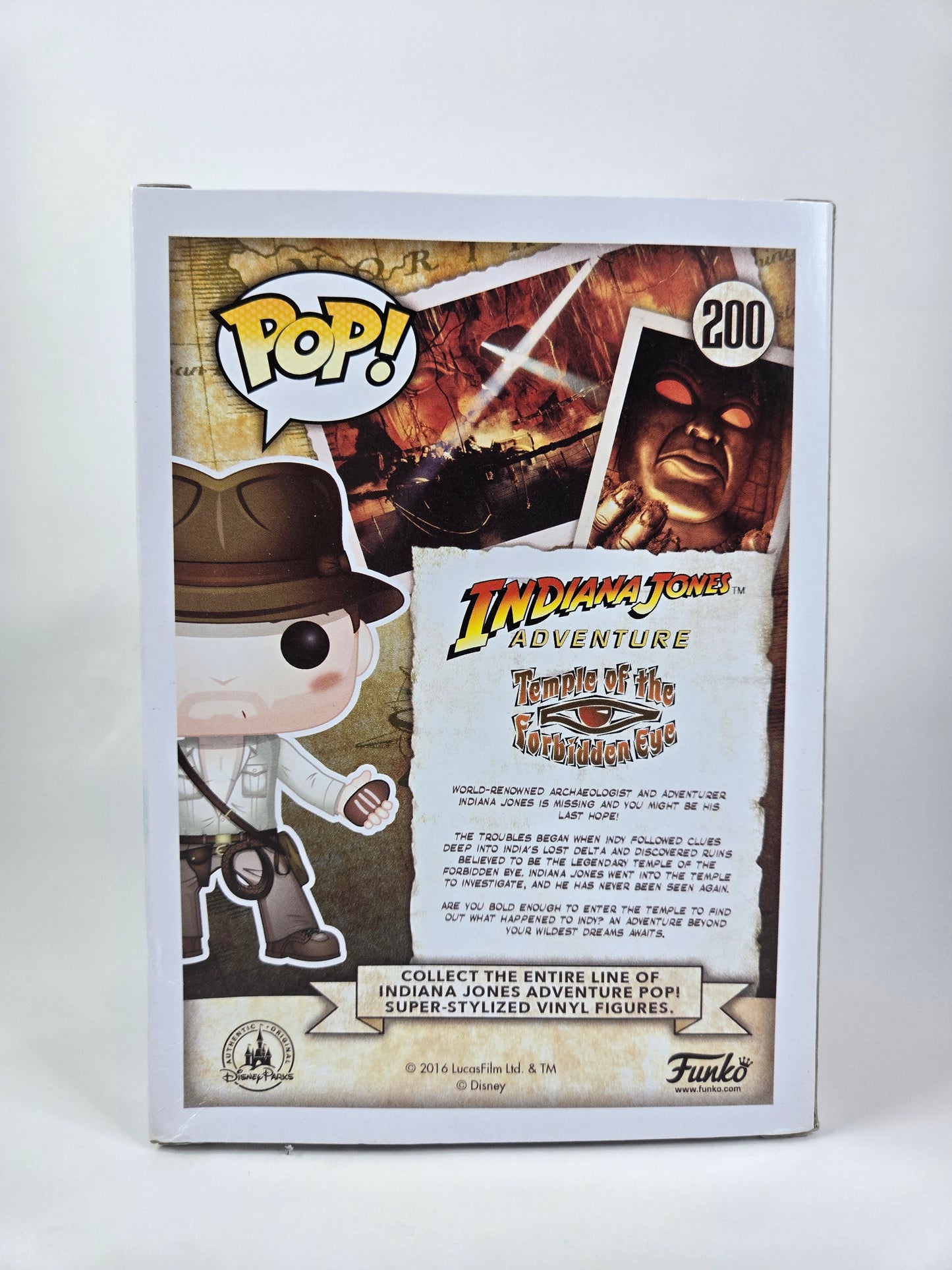 Funko Pop Indiana Jones 200 Disney Parks Exclusive Damaged Box