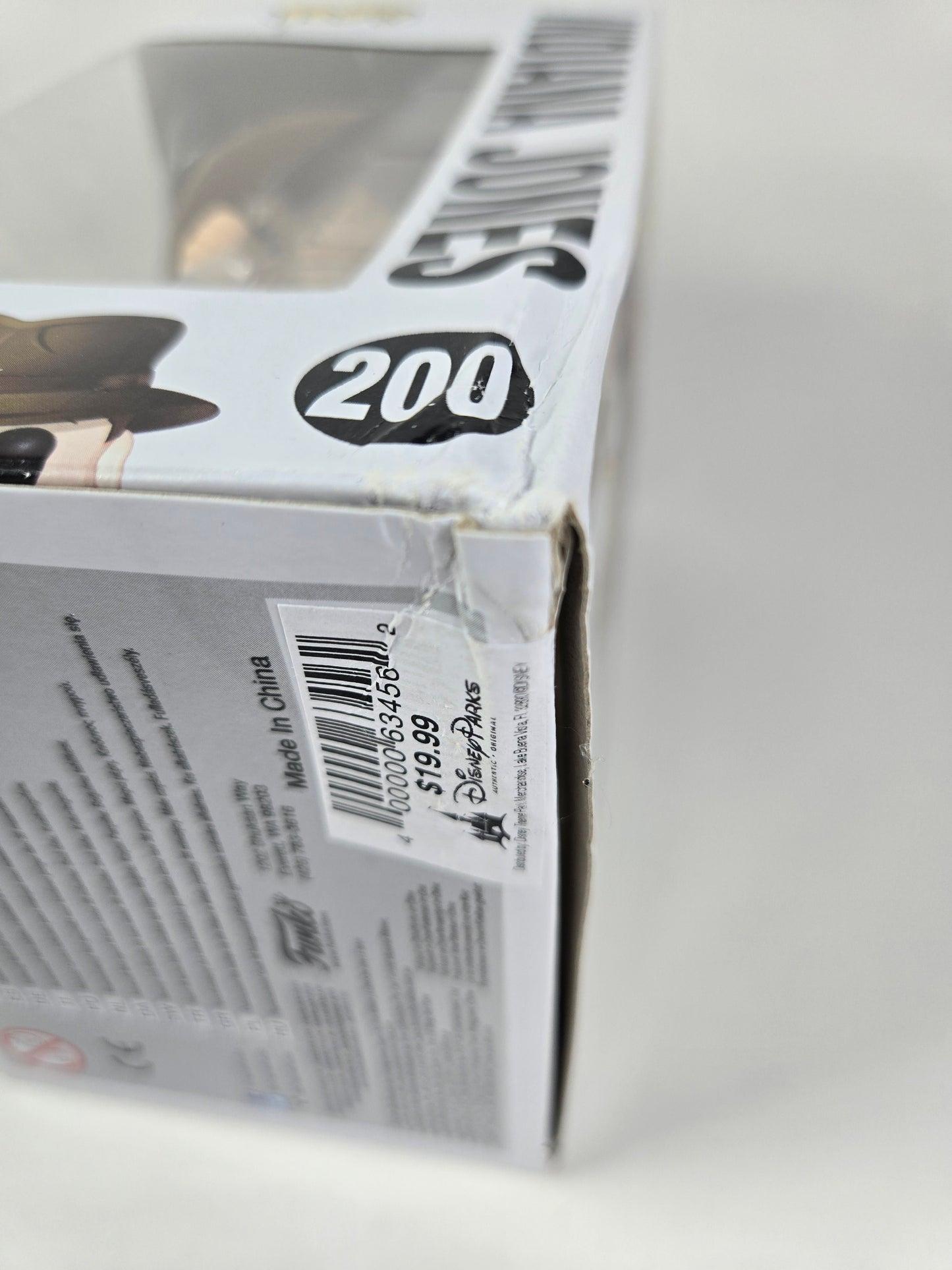 Funko Pop Indiana Jones 200 Disney Parks Exclusive Damaged Box