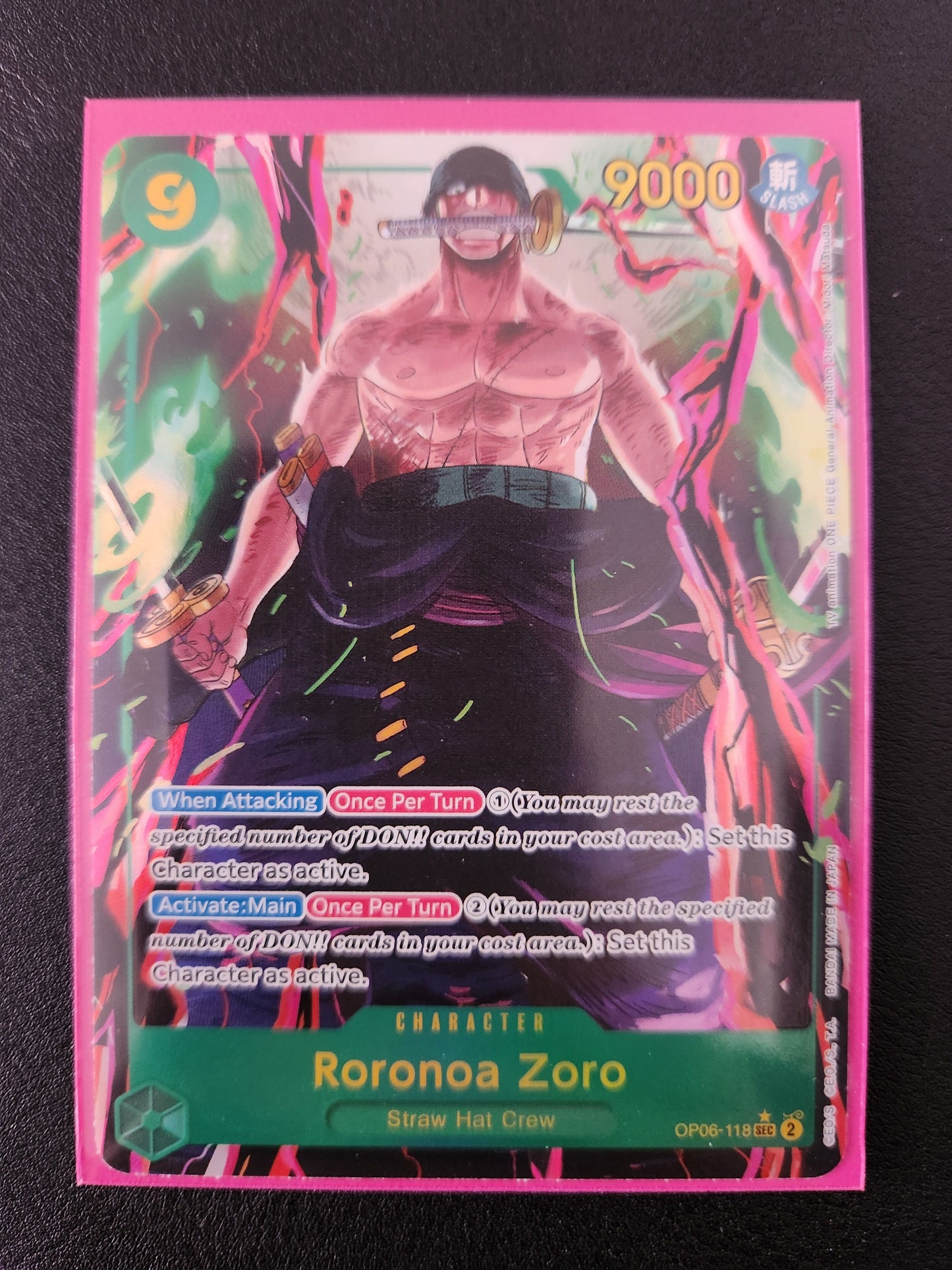 Roronoa Zoro – OP06-118 Alternate Art SEC – Wings of the Captain – One Piece TCG