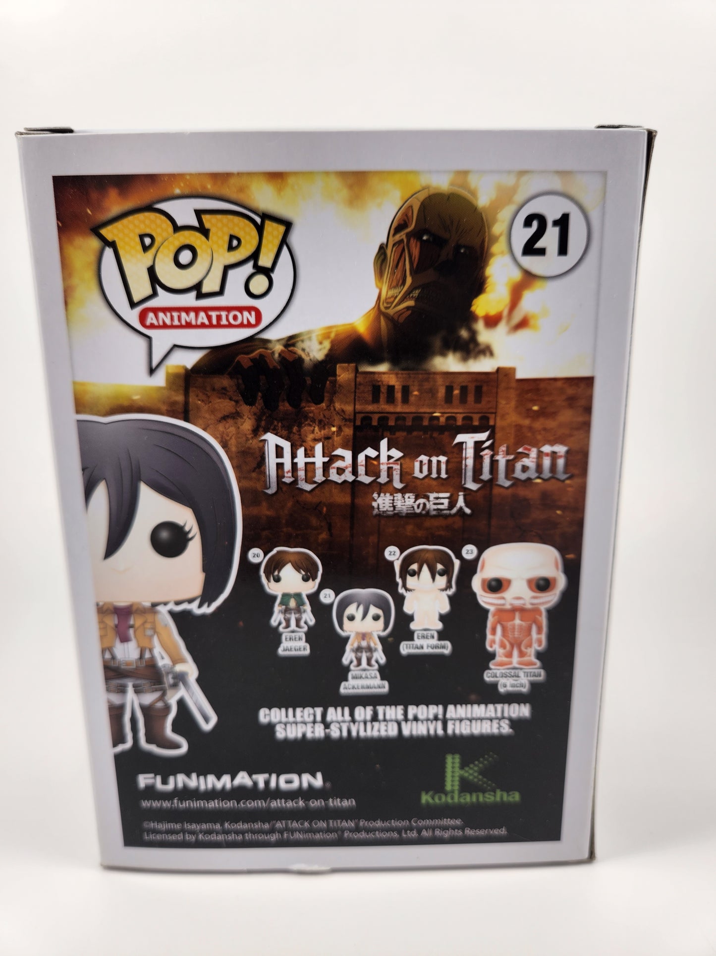 Funko Pop Animation: Attack on Titan Mikasa Ackermann 21 (Vaulted)