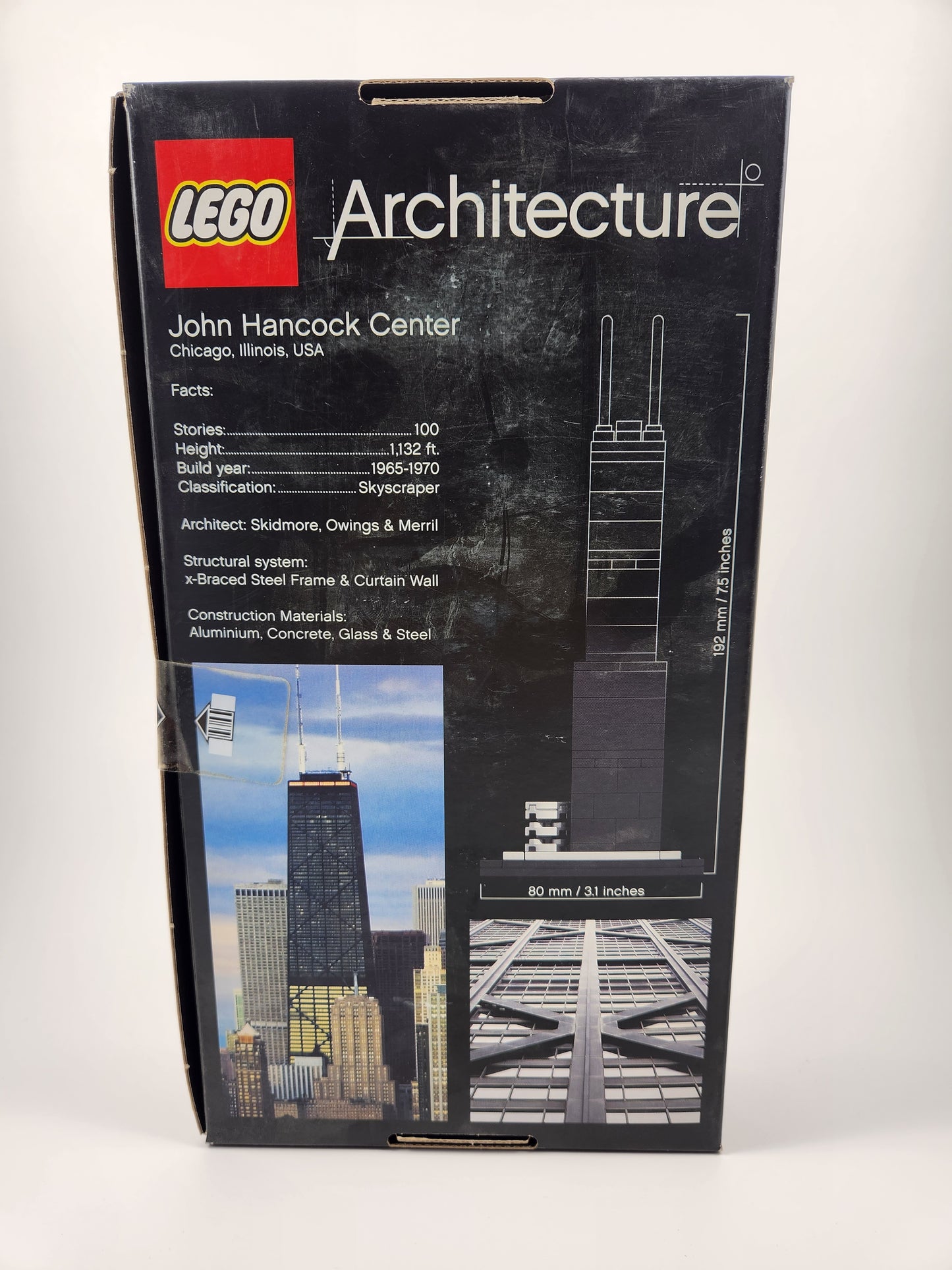 Lego Architecture – John Hancock Center Brand New 21001 (Retired – 69 Pieces)