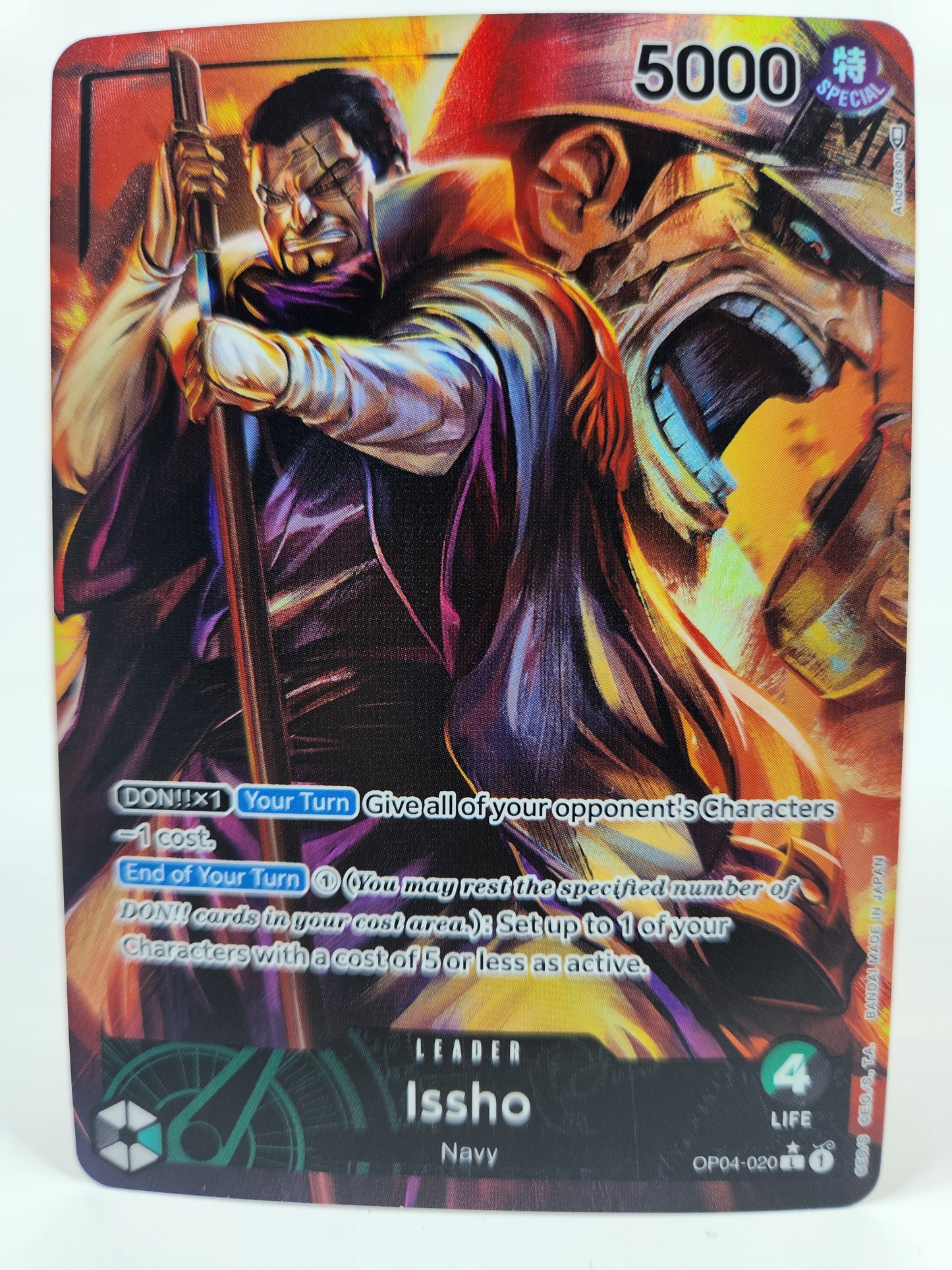 Issho Navy Alternate Art Leader OP-04-020 One Piece TCG