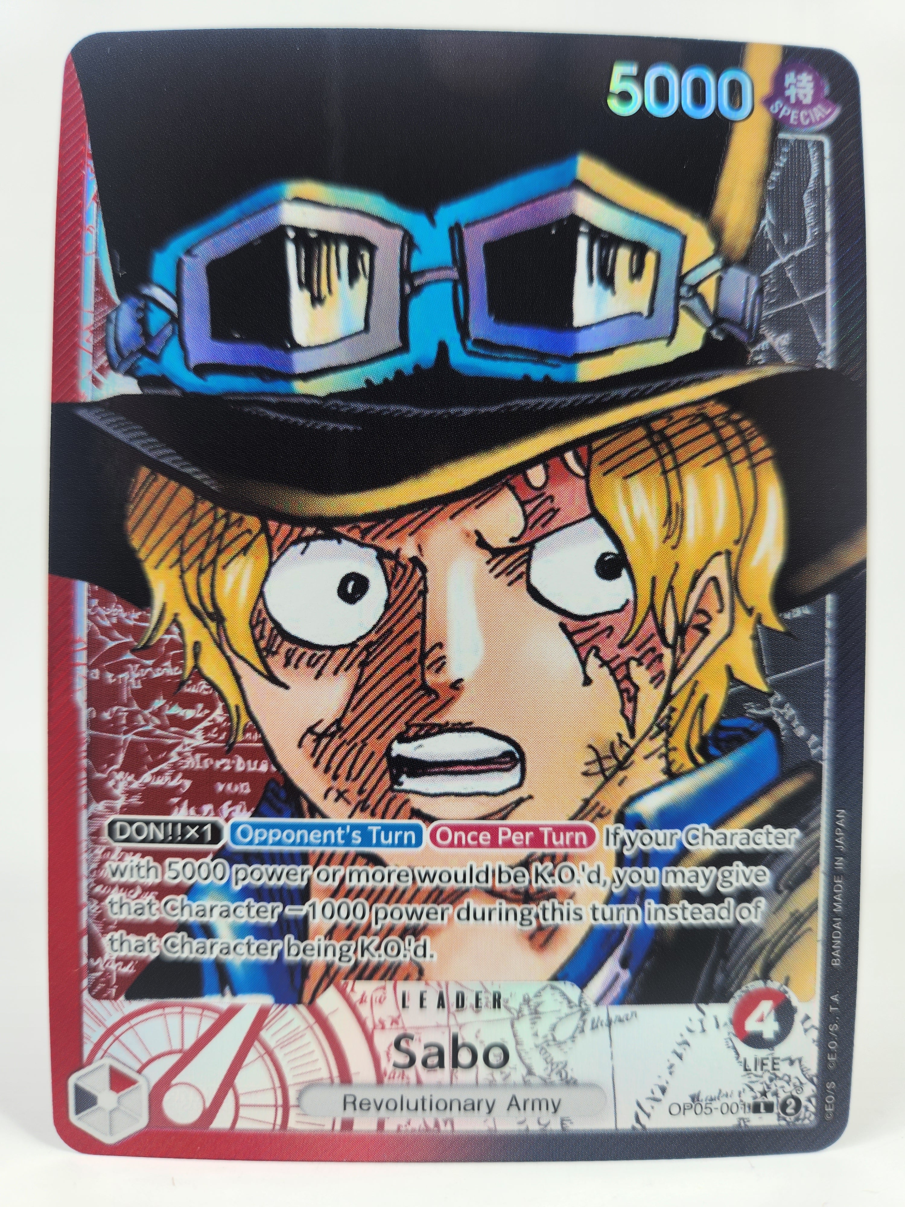 Sabo OP05-001 Alternate Art Leader One Piece Trading Card Game TCG Sin ...