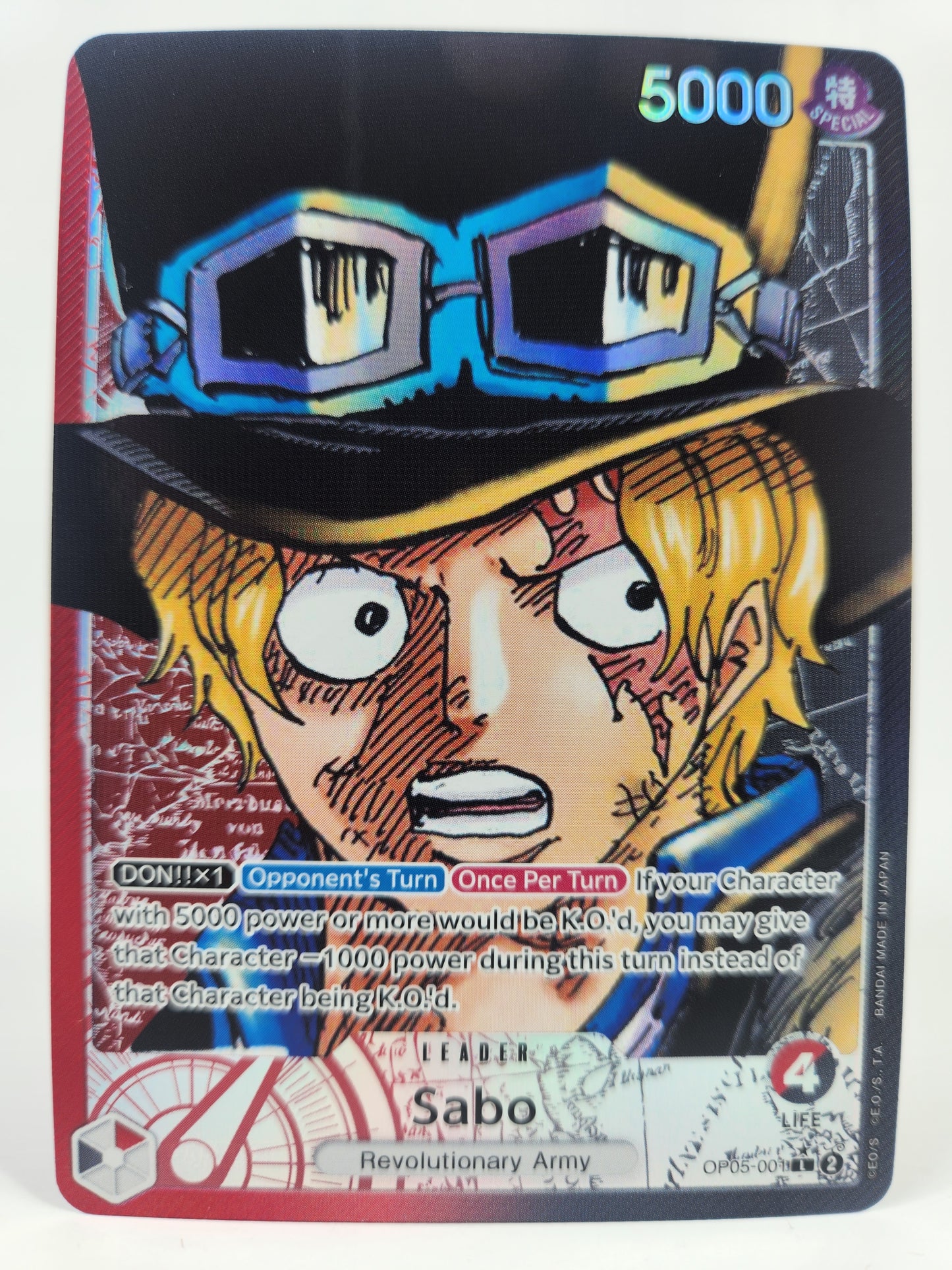 Sabo OP05-001 Alternate Art Leader One Piece Trading Card Game TCG Single