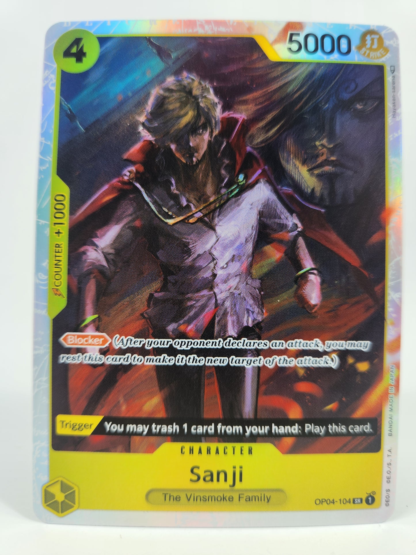 Sanji OP04-104 SR Kingdoms of Intrigue One Piece Trading Card Game TCG Single