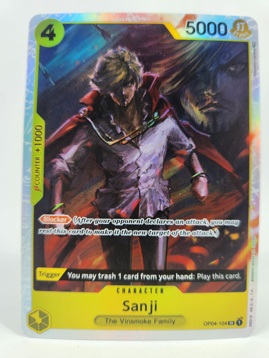 Sanji OP04-104 SR Kingdoms of Intrigue One Piece Trading Card Game TCG Single