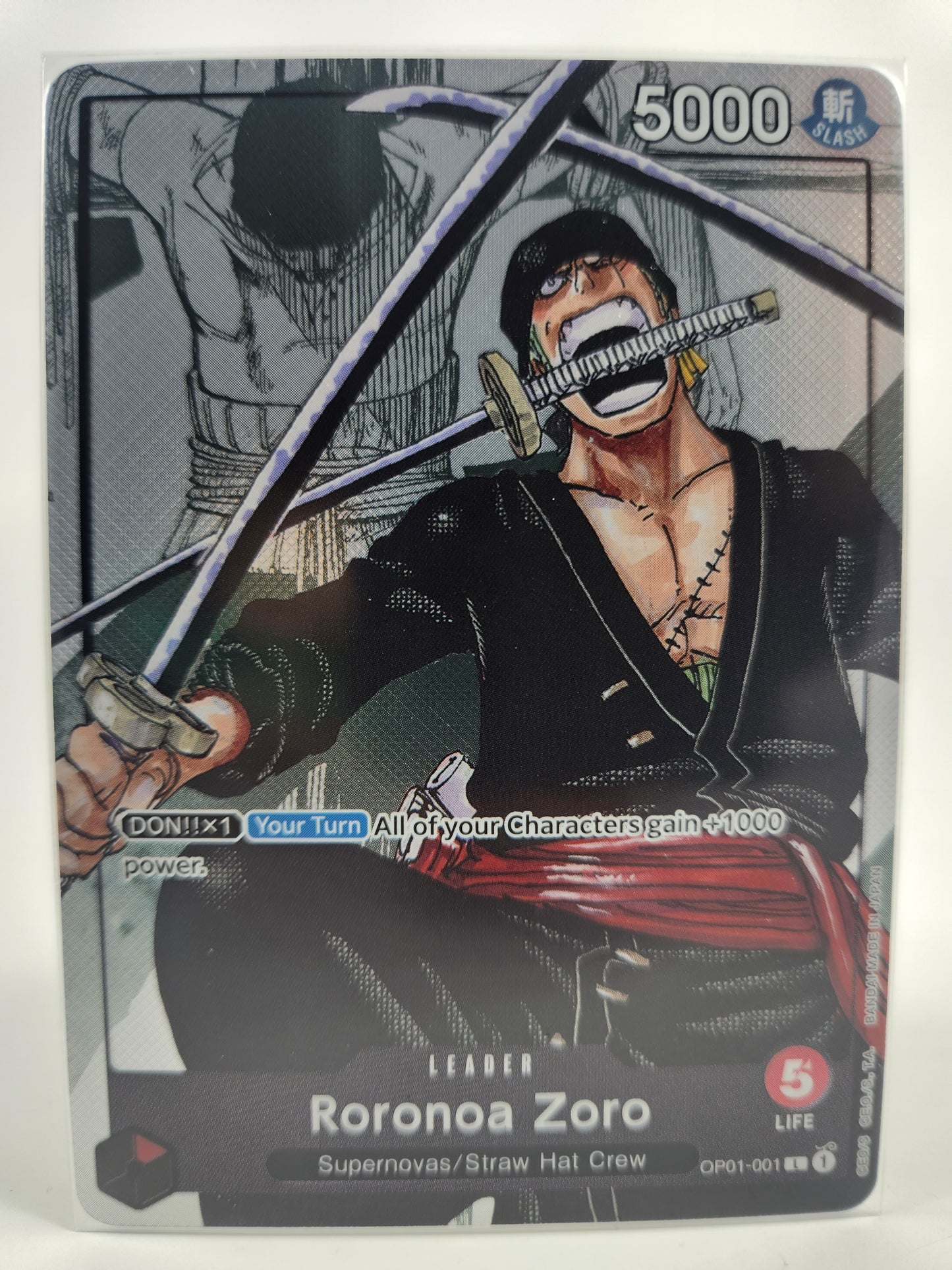 Roronoa Zoro Leader OP01-001 Alternate Art One Piece TCG