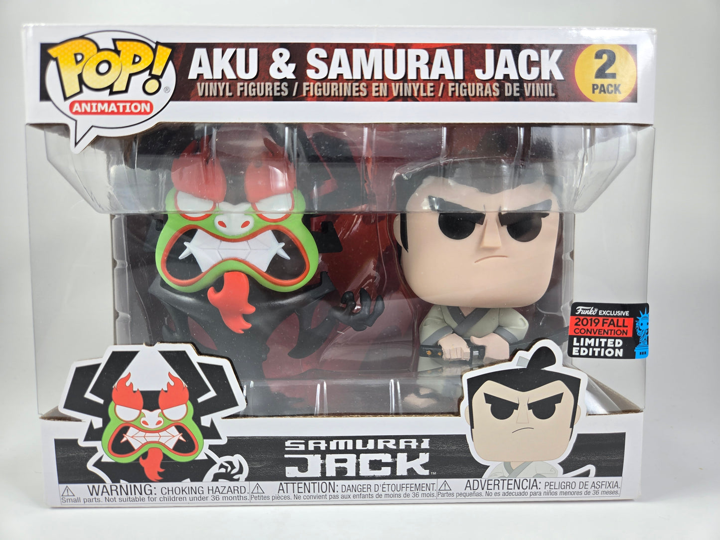 Funko Pop Aku and Samurai Jack 2 Pack New York Comic Con Exclusive