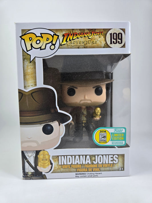 Funko Pop Indiana Jones with Golden Idol 199 SDCC 2016 Exclusive
