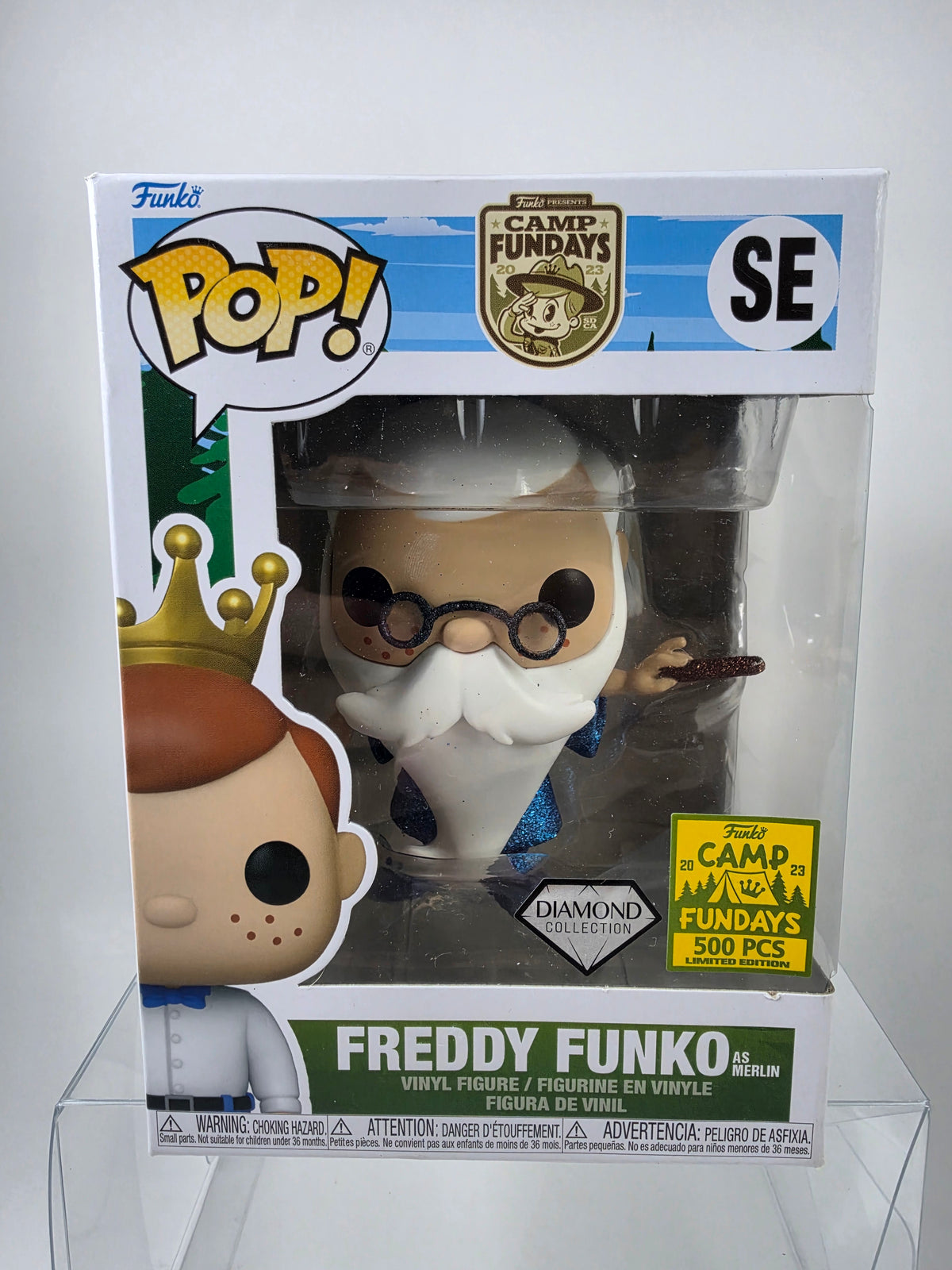 Freddy Funko Pop as Merlin Diamond Collection Disney Camp Fundays 2023 500 Pcs Limited