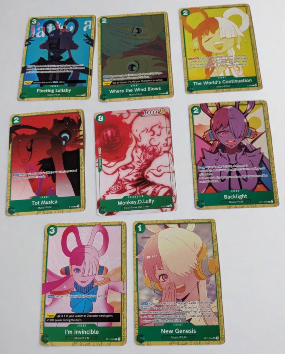 Uta Starter Deck 11 Promo Pack of 8 Cards - One Piece TCG