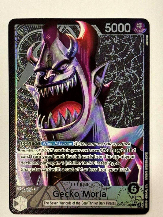 OP06-080 Alternate Art Gecko Moria Leader – Wings of the Captain – One Piece TCG